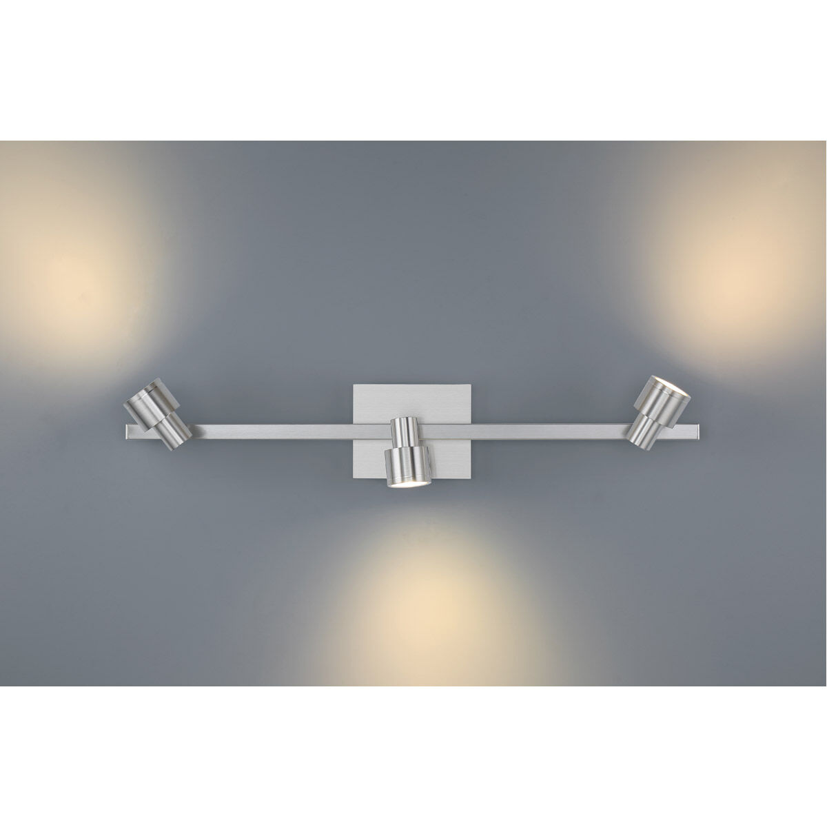 Lincoln 3 Light 120 Brushed Steel Track Ceiling Light